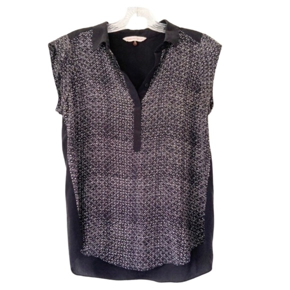 REBECCA TAYLOR Silk Popover Blouse Size 4 - Picture 1 of 8
